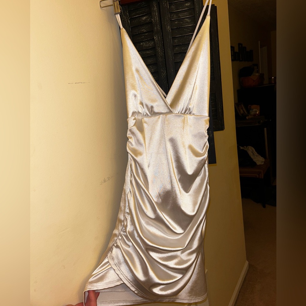 Silk White Crossback Lucy In the Sky Dress